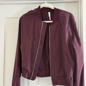 Fabletics Plum Bomber Jacket